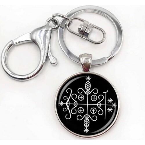NEW Fashion papa legba voodoo pendant ritual altar pendant occult medallion pendant Keychain jewelry