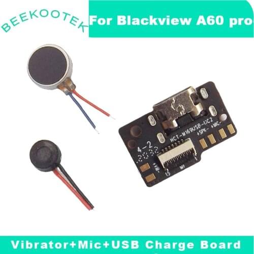 New Original USB Plug Port Charge Board+Motor vibrator+Mic Microphone FPC For Blackview A60 Pro Smartphone