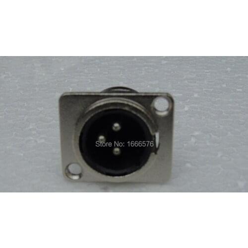 Wholesale 100 pcs black metal XLR 3-Pin male Chassis Panel Mounted Socket Connector-51400-B