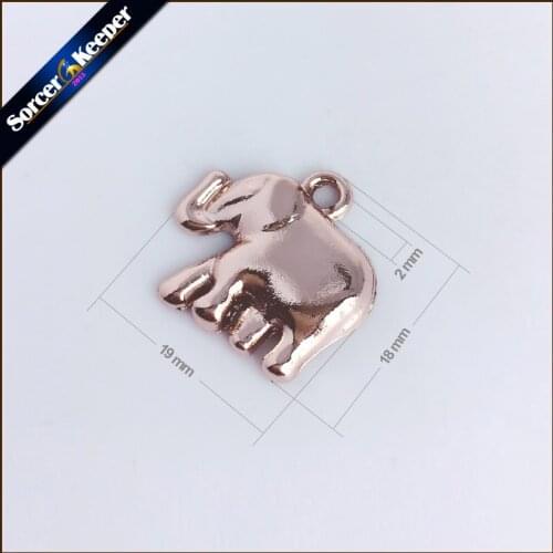 Wholesale Charms Fine Jewelry 30PCs 18*19 mm KC Gold Tone Elephant Charms Pendants Findings For Jewelry Making Charms XSP08