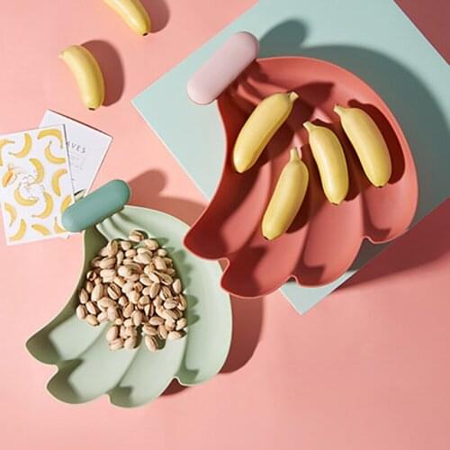 Fruit Snack Plastic Tray Food Dessert Plate Fast Food Baskets Home Restaurant Serving Candy Dish Christmas Lovely Tableware 1Pcs