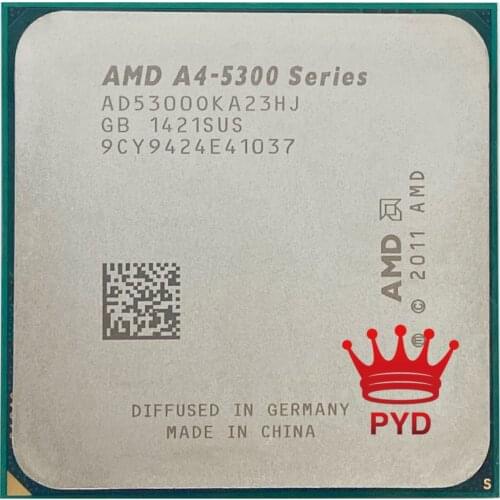 AMD A4-Series A4-5300 A4 5300 A4 5300K A4 5300B 3.4 GHz Dual-Core CPU AD530BOKA23HJ / AD5300OKA23HJ Socket FM2