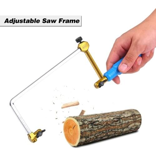 Adjustable Saw Frame Handsaw U-Shape Saw Bow Cutting Tool for Woodworking Handcraft Jewelry Making DIY Project 300mm/280mm Cut