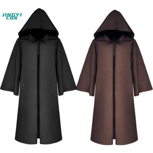 Medieval monk monk priest cosplay costume Halloween party hooded robe Christian costume