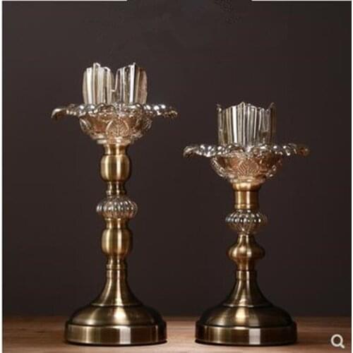 Glass candlestick, wedding gift, neo-classical home decoration crafts decoration