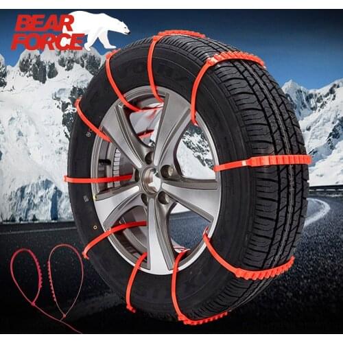 10Pcs Car Tire Anti-skid Ties Snow Chains Car Tire Wheel Anti-Slip Cable Belt Chain Fit Snow Rain Ice Chains Winter Tool