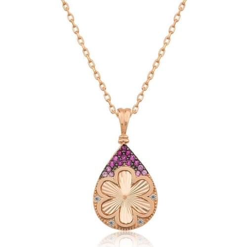 Tevuli 925 Sterling Silver Drip Flower Lady Necklace