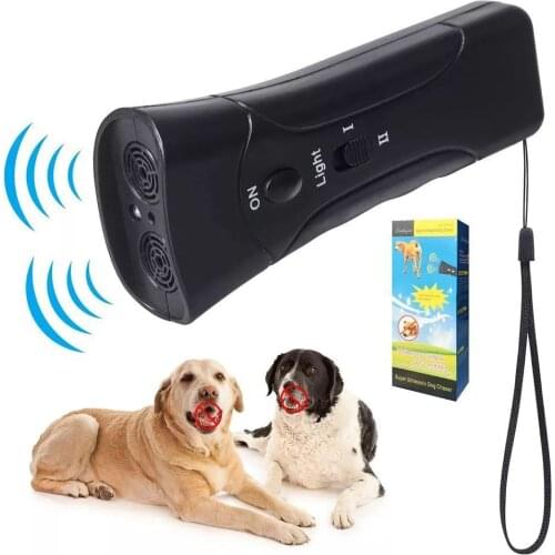 3 In 1 LED Anti Barking Stop Bark Ultrasonic Pet Dog Repeller Training Device Pet Trainer