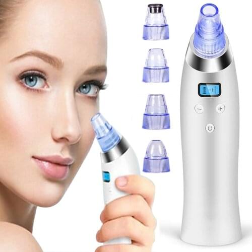 Blackhead Remover Pore Vacuum with 4 Probes Blackhead Removal Suction Extractor Kit Tools 5 Adjustable Suction LED Display
