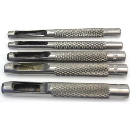 1Pc Round Carbon Steel Leather Craft Shank Hollow Hole Punch 3mm-7mm for Leather Belt Band Gasket Punch Tools