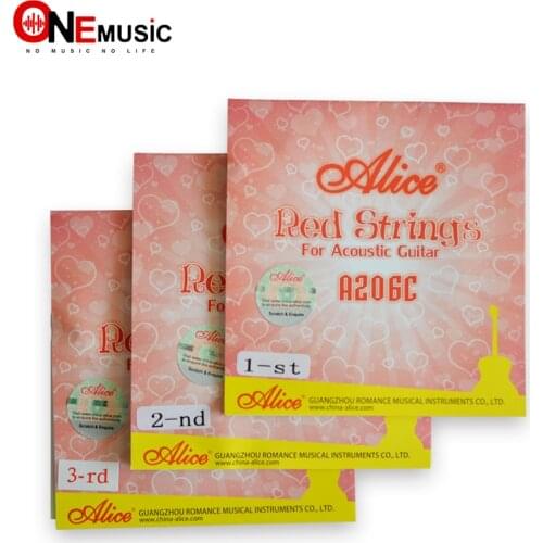 10pcs 1st 2nd 3rd String Alice Guitar String for Acoustic Guitar A206C-L Guitar accessories