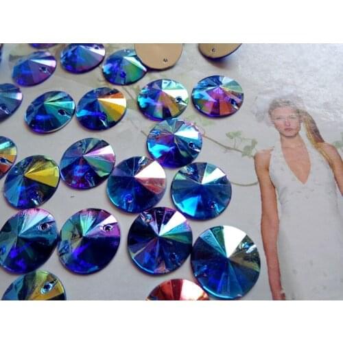 150pcs 14mm round flatback Crystals red colour sew on Rhinestones Accessories For Hand Sewing Strass Diamond