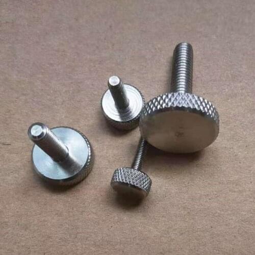 5pcs M3 M4 M5 DIN653 GB835 304 stainless steel Knurling Flat Head Thumb Screw Hand Tighten Computer Screws
