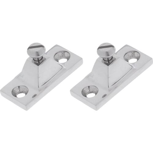 2 Pieces Stainless Side Mount Deck Hinge Boat Bimini Top Fitting Hardware
