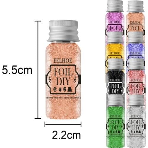 5g/1bottle Decorative Gold Leaf Flakes Gold Silver Confetti DIY Nail Art Paiting Materials Decorating Foil Paper Party Supplies