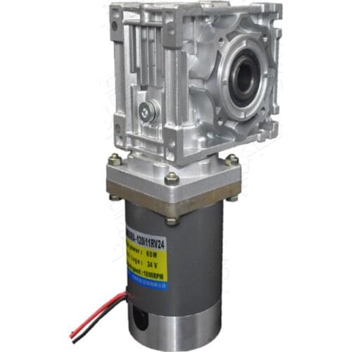60W RV40 12V 24V DC worm gear motor, forward and reverse, high torque