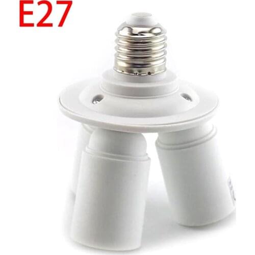 3 in 1 E27 Adapter plug Bulb Holder Splitter Lamp Converter Lamp Bulb Bases LED 1 E27 to 3 E27 LED light base Socket Adaptor