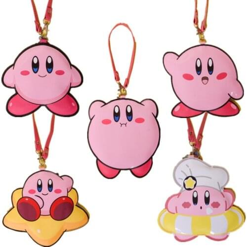 Anime Kawaii Kirby Card Bag Hand Bag Cartoon Star Kirby Messenger Bag Bank Card Protective Sleeve for Student Toy Gifts