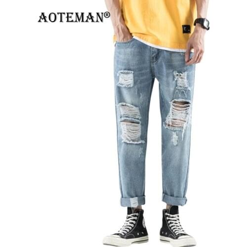 Свободные джинсы для мужчин AOTEMAN China At AliExpress