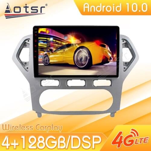 Android 10 Car Multimedia Stereo Player For Ford Mondeo MK4 2007-2010 Tape Radio Recorder Auto GPS Navi Head Unit No 2Din 2 Din