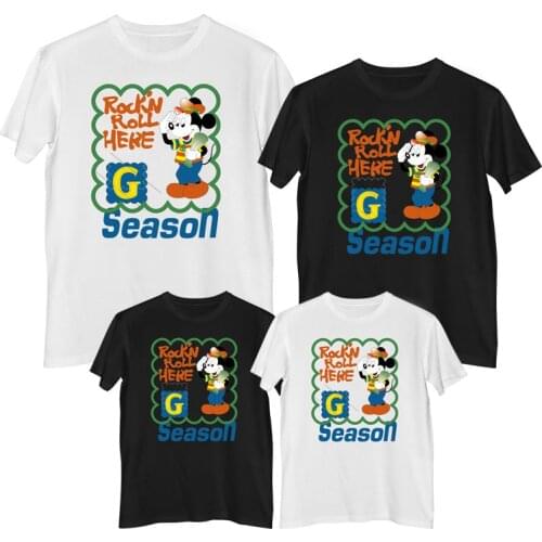 Disney Mickey Mouse T shirt Summer Comfortable 100%cotton Fashion clothes for teens Mens shirt boy t-shirt Family clothing sets