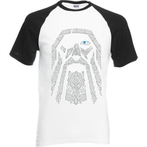 Odin Vikings Print Men T Shirts 2020 New Style Summer Fashion Mens Raglan Tshirt 100% Cotton Harajuku T-Shirt Brand Clothing