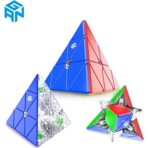 GAN Pyramid M Enhanced Core Positioning GES+ Magnetic 3x3x3 Speed Magic Cube Stickerless Puzzle Cube Toys for Children GAN Cubes