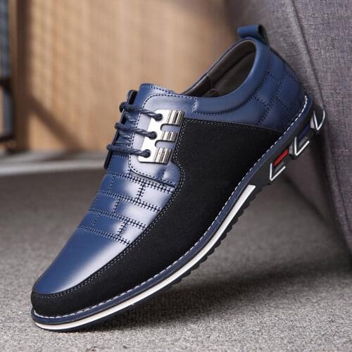 2021 Mens Fashion Sneakers Man Casual Shoes Breathable Men Genuine Leather Shoes Big size Increasing Office Footwear 38-48 size