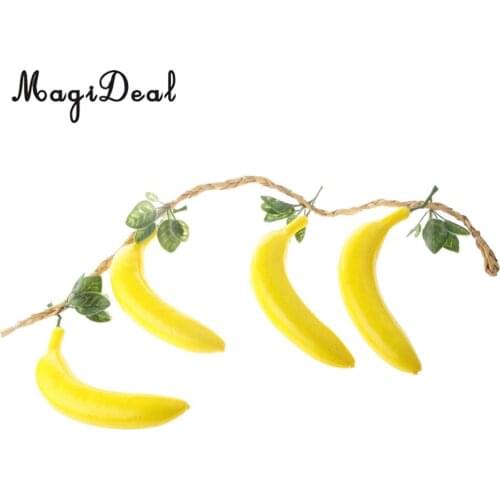 MagiDeal 4pc/String Artificial Banana Toy Photography Prop foer Christmas Wedding Home Restaurant Decorative Artificial Fruit