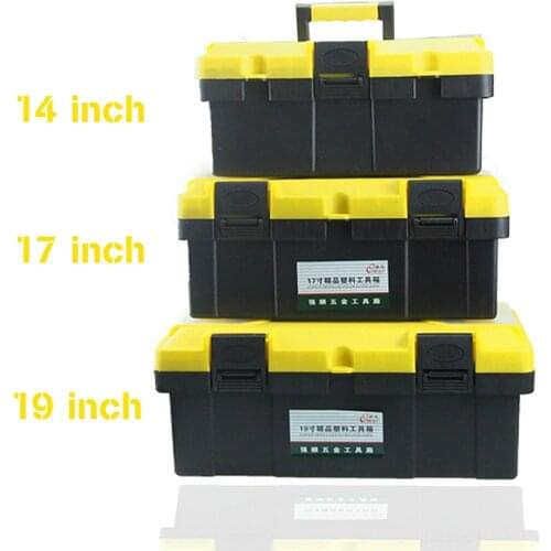 Multi-function ABS plastic tool box 14 inch 17 inch portable tool box for car tool home toolbox case for tools