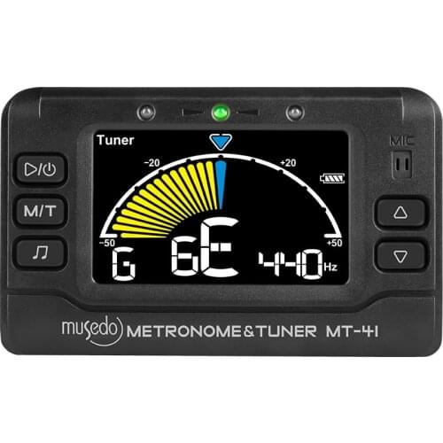 MUSEDO MT-41 Guitar Tuner Metronome Digital Sensitive Metronome Tuner Clip 3IN1 For Electric Guitar Tuning Bass Ukulele Violin