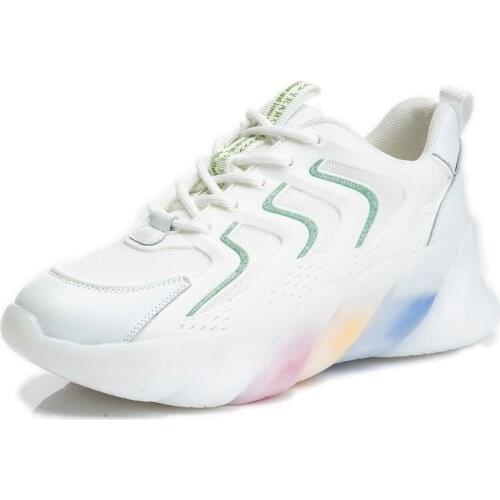 2021 New Leather Womens Shoes With Increased Platform