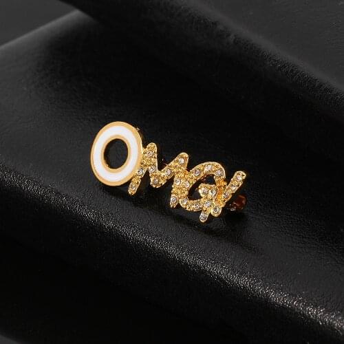 2020 New Rhinestone Letter Brooch "OMG!" Creative Fashion Brooches Unisex Women And Men Pin Fashion Jewelry