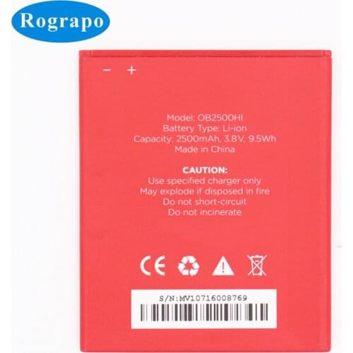 New 3.8V 2500mAh OB2500HI Replacement Battery For obi MV1 Smartphone Acumulator