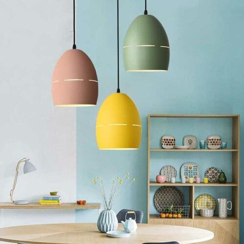 Nordic restaurant pendant lights creative personality bar dining room lights modern minimalist macaron lamps led lamp LU8151147