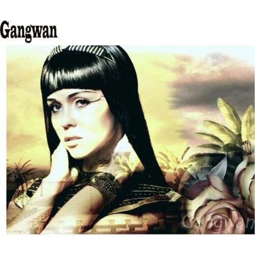 Full round diamond embroidery Egyptian beauty, Cleopatra diamond painting 5D square by hand 3d picture rhinestones room decor