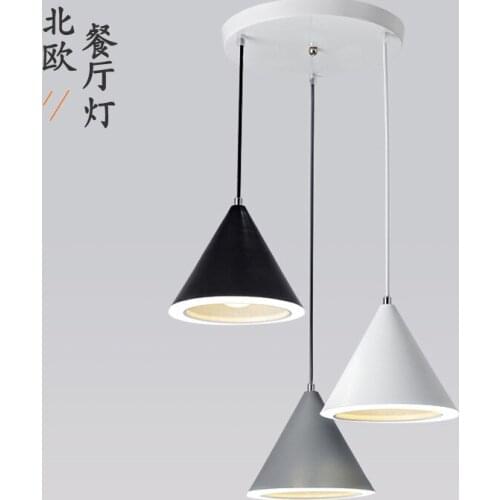 Post Modern Concise Arts Funnel A Chandelier Fresh Literature Bar Counter Restaurant Bedroom Study Single Head Aluminum Small A