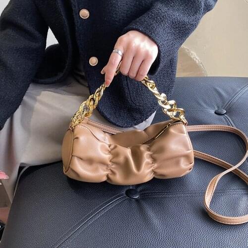 Luxury female bag 2021 new printed cylinder underarm bag high quality PU leather one-shoulder messenger bag soft leather handbag