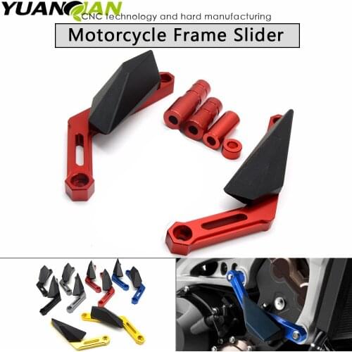 Motorcycle Frame Sliders Crash Engine Protection Pad Aluminium Side Shield Protector For YAMAHA MT-09 FZ09 FJ09 XSR900 2013-2016