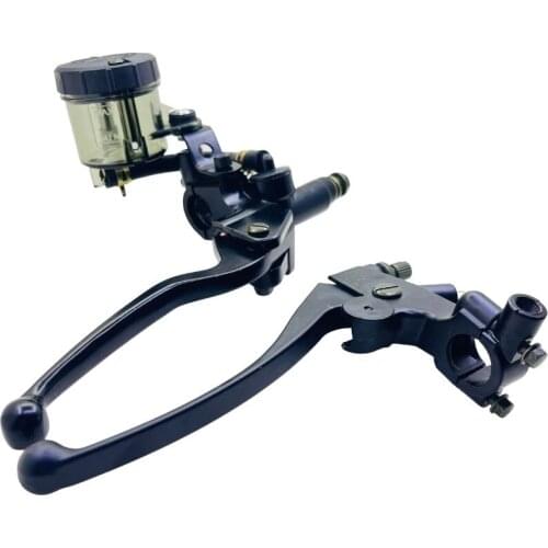 2PC Universal 22MM Motorcycle Brake Clutch Pump Lever With Master Cylinder Fluid Reservoir Oil Cap For Honda Yamaha Kawasaki