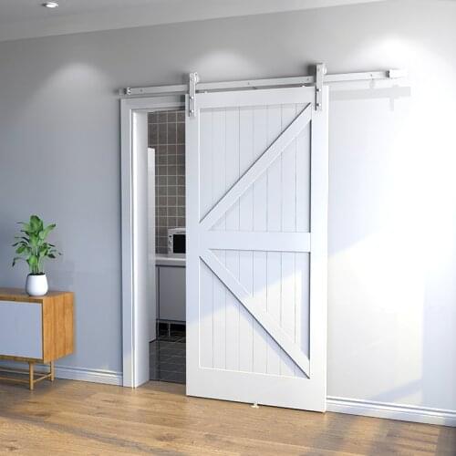 For Russian 200cm Vintage Industrial Sliding Barn Wood Door Interior Closet Door Kitchen Door Track Kit Track System Hardware