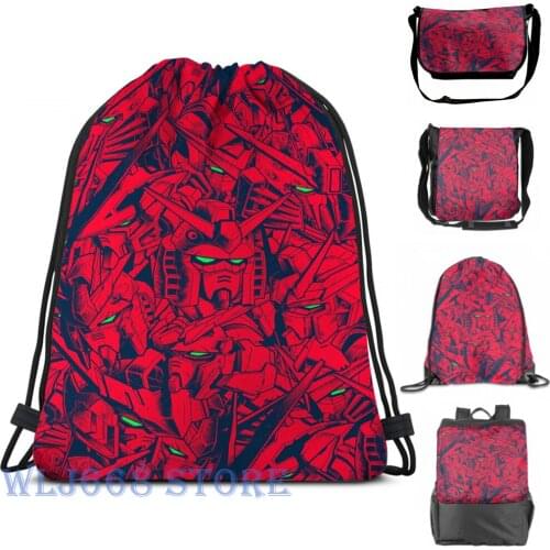 Funny graphic print shoulder Bags women Gundam Camo Magenta Single shoulder backpack travel for men Gym Bag