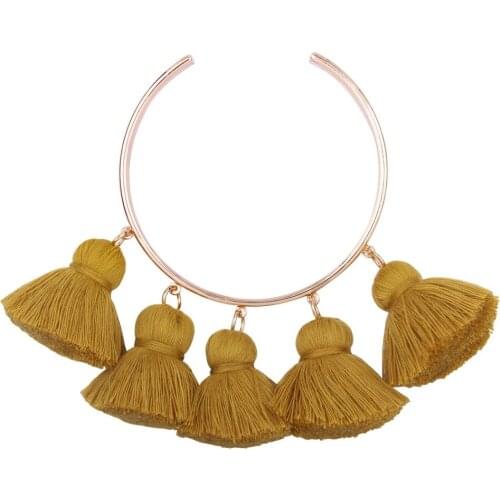 4 Colors Bohemia Tassel Charm Bracelets For Women 2017 Fashion Gold Color Tone Cuff Bangles & Bracelets Wrap Manchette