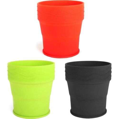 03KB 1 PC Hanging Trash Can Compact Folding Trash Can Silicone Collapsible Trash Can Car Hanging Trash Bin 3 Colors to Choose