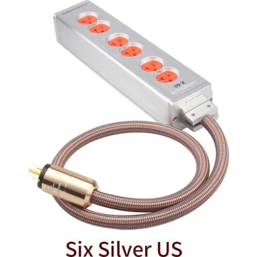 Aluminium legierung UNS draht-in audio steckdose Goldene stimme 1M AU/US-power kabel 2/4/6 (schwarz/silber)