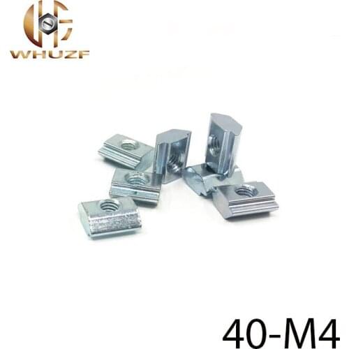 10pcs M4 T Sliding Nut 40-M4 Square Block Nuts Aluminum Profile Accessories for 4040 Series Groove Slot 8