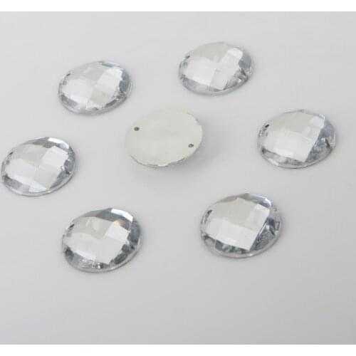 30pcs 18mm Crystal Acrylic Beads Rhinestones Round Flatback Beads For DIY Jewelry Making DIY Craft Accessories