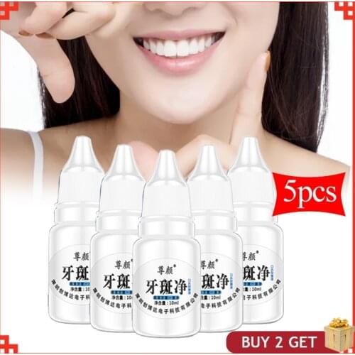 5pcs Teeth Whitening Cleaning Serum Plaque Stains Remover Teeth Bleachment Dental Whitener Oral Hygiene Care Teeth Whitener
