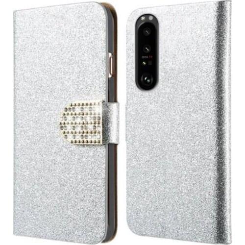 Diamond Wallet Case For Sony Xperia 1 III SOG03 Etui PU Leather Flip Cover for Sony Xperia 5 III 10 III SOG04 SO-52B Coque Funda