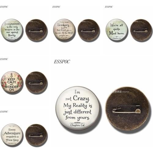 I'm Not Quote Jewelry Glass Dome Cabochon Brooch Clothing Fashion Accessories Gift